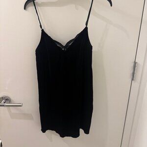 Abercrombie & Fitch Black Velvet Mini Dress | Holiday, Date Night, Beach